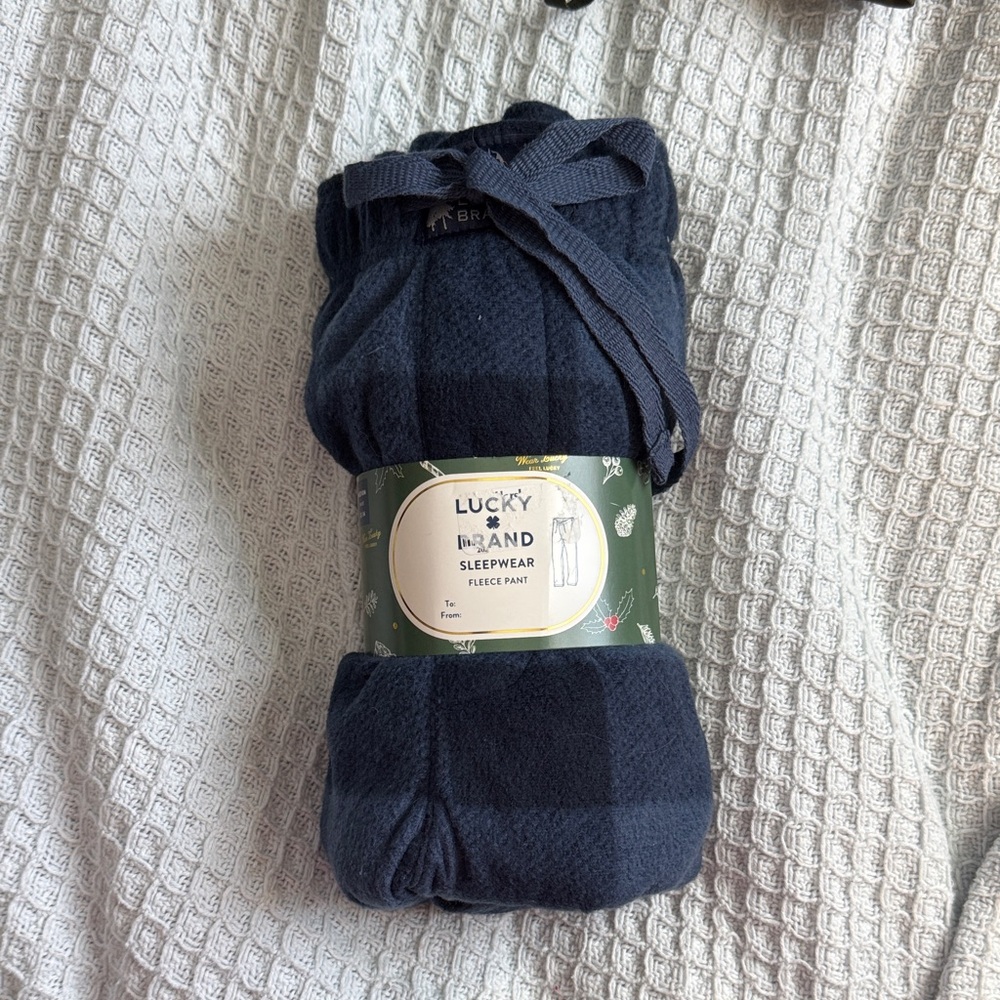 Lucky Brand Dark Blue Fleece Sleepwear Pants